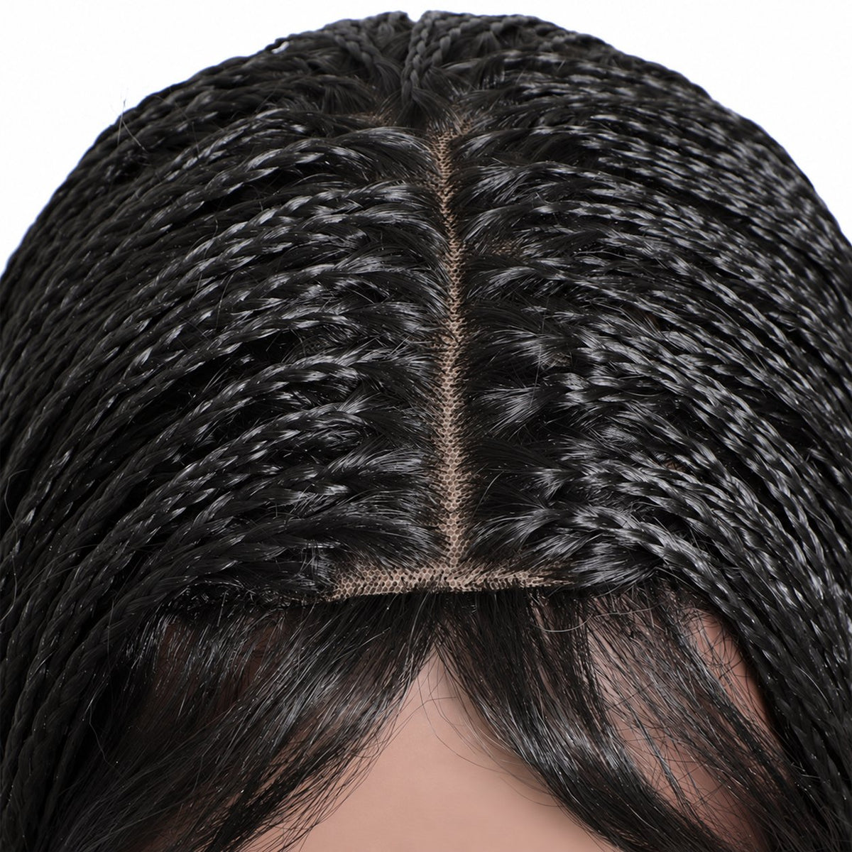 Three-Strand Braided Wig with Baby Hair Detail