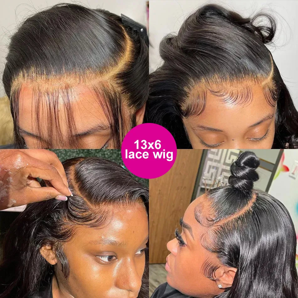 Women's Bone Straight Human Hair Lace Wig — product view